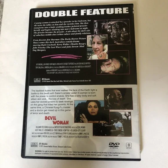 The Night The Prowler / Devil Woman DVD-double feature-Ruth Crackell - Picture 3 of 5